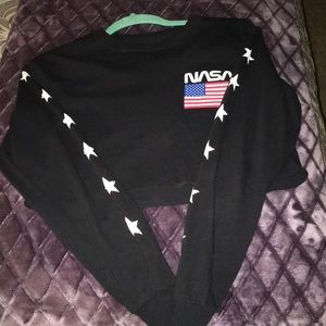NASA cropped shirt